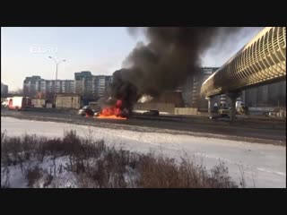 in yekaterinburg, two colliding cars fucked down.