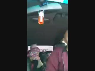 the woman decided to save on a taxi and began to hysteria right in the car