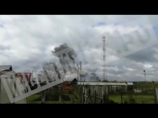 the moment of the crash of the mig 29 in the suburbs