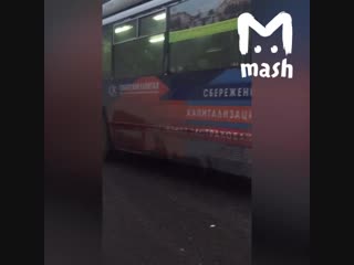 trolleybus rammed 8 cars